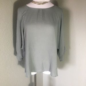 Umgee Mid-Sleeve Olive Green Blouse